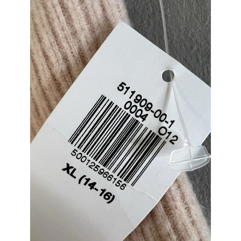Old Navy Long-Sleeve Plush Ribbed Fit Flare Dress Girls Pink Sz XL (14-16) New